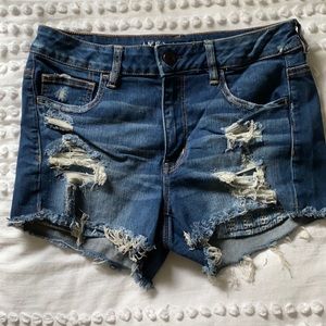 American eagle high waisted jean shorts